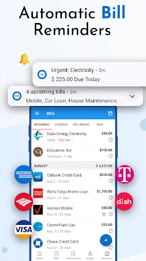 Bill Payment Organizer, Budget سکرین شاٹس