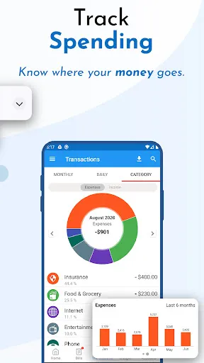 Bill Payment Organizer, Budget سکرین شاٹس