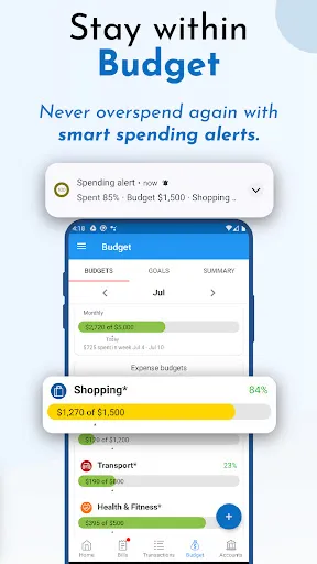 Bill Payment Organizer, Budget سکرین شاٹس