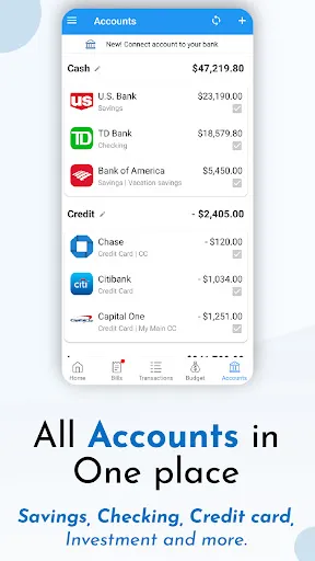 Bill Payment Organizer, Budget سکرین شاٹس