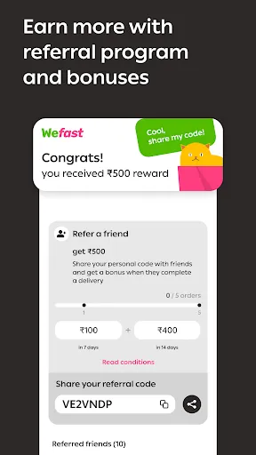 Wefast: Delivery Partner App Ekran Görüntüleri