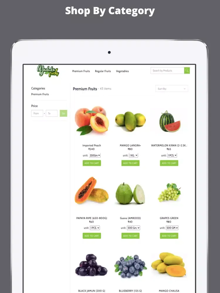 ภาพหน้าจอของ Yaduka Fresh b2b iPad 