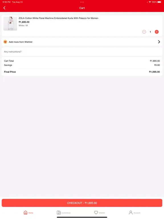 Zola Fashions iPad  स्क्रीनशॉट