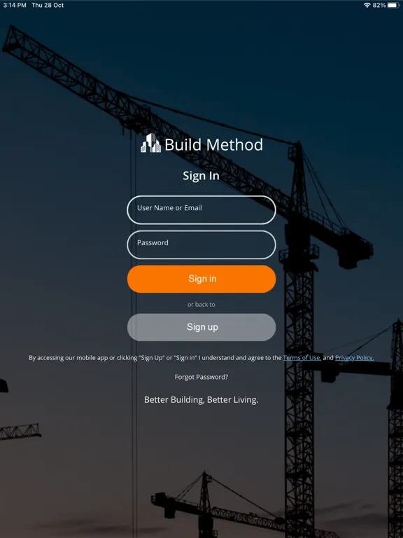 Tangkapan layar Build Method App iPad