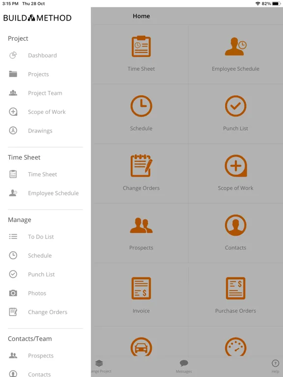 Tangkapan layar Build Method App iPad