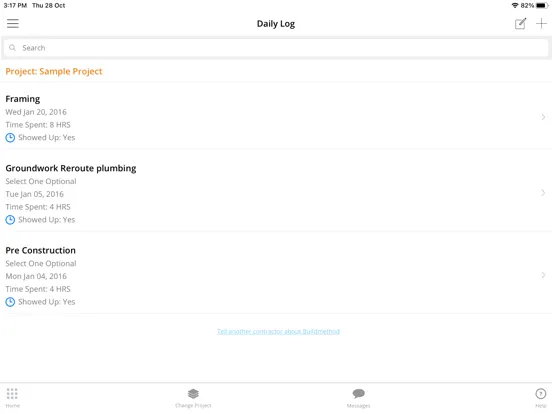 Tangkapan layar Build Method App iPad