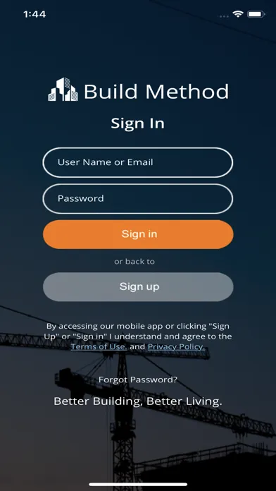Tangkapan layar Build Method App
