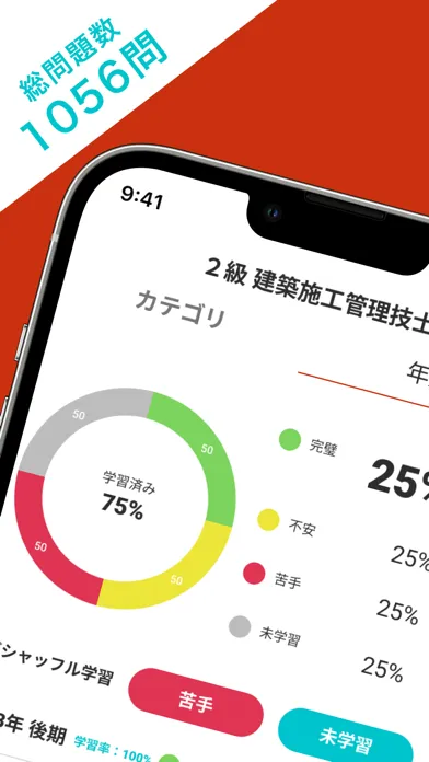 Captures d'écran de 2級建築施工管理技士 過去問対策アプリ