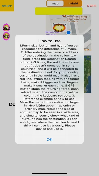 Zrzuty ekranu Know the direction by map move