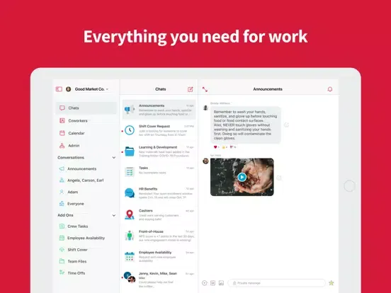 ภาพหน้าจอของ Crew Messaging and Scheduling iPad 