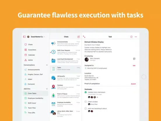ภาพหน้าจอของ Crew Messaging and Scheduling iPad 