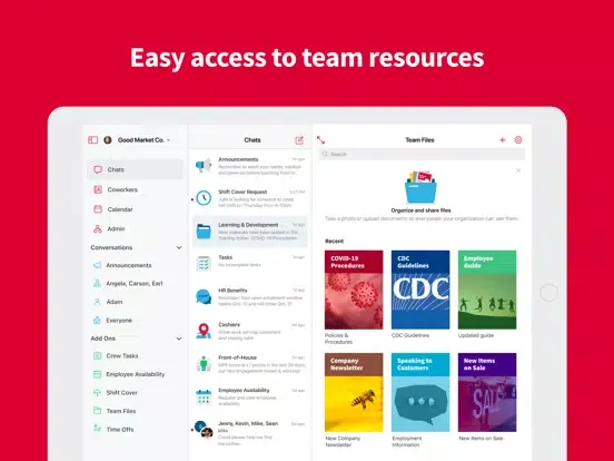 ภาพหน้าจอของ Crew Messaging and Scheduling iPad 