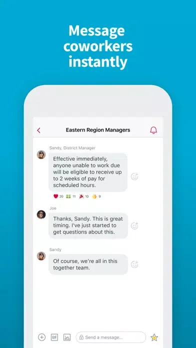 ภาพหน้าจอของ Crew Messaging and Scheduling
