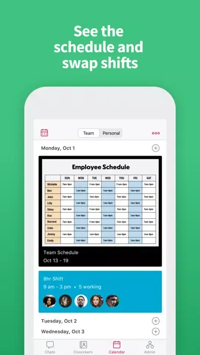 ภาพหน้าจอของ Crew Messaging and Scheduling