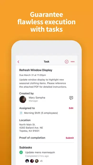ภาพหน้าจอของ Crew Messaging and Scheduling