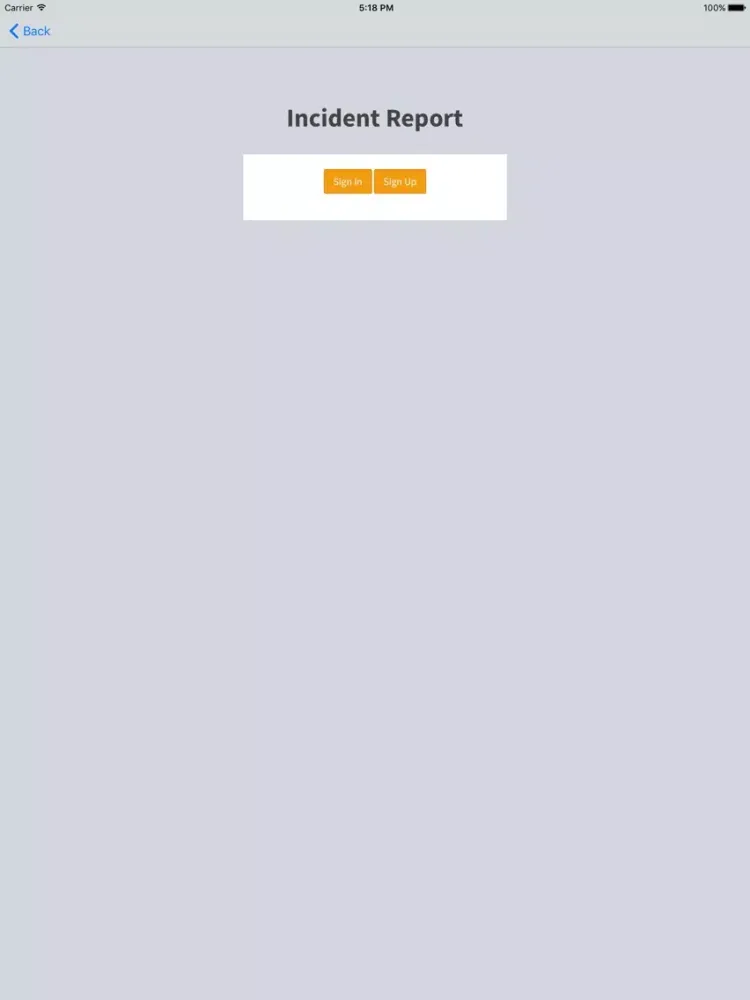 ภาพหน้าจอของ Incident Report Ministry of Justice Khorfakan iPad 