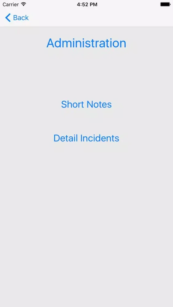 ภาพหน้าจอของ Incident Report Ministry of Justice Khorfakan