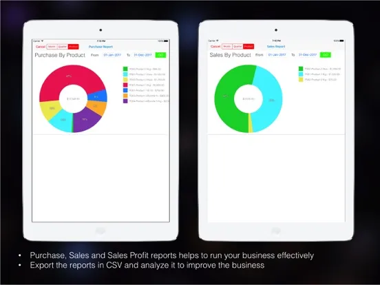 Ảnh chụp màn hình của InventoryOnCloud :  Retailer iPad 
