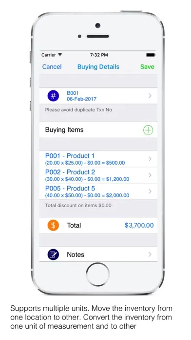 Ảnh chụp màn hình của InventoryOnCloud :  Retailer