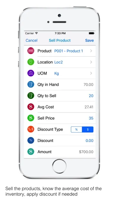 Ảnh chụp màn hình của InventoryOnCloud :  Retailer
