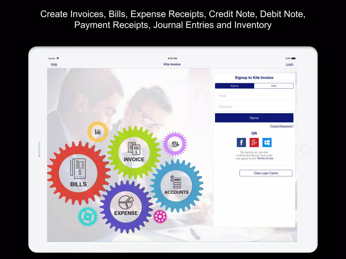 Скриншоты Kite Invoice Inventory Quotes iPad 
