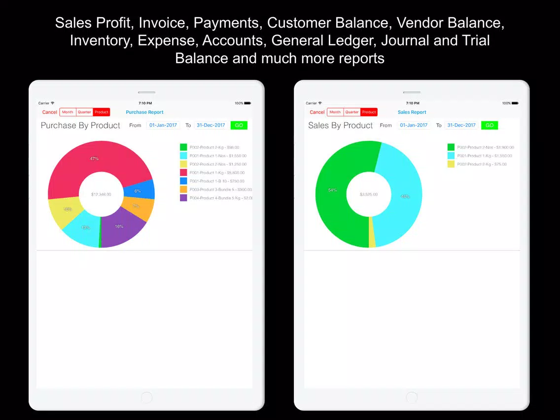 Скриншоты Kite Invoice Inventory Quotes iPad 