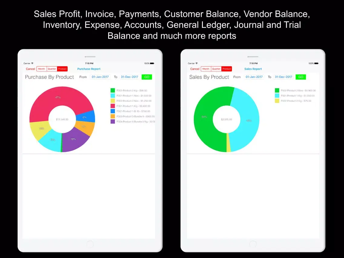 تصاویر Kite Invoice Inventory Quotes iPad 