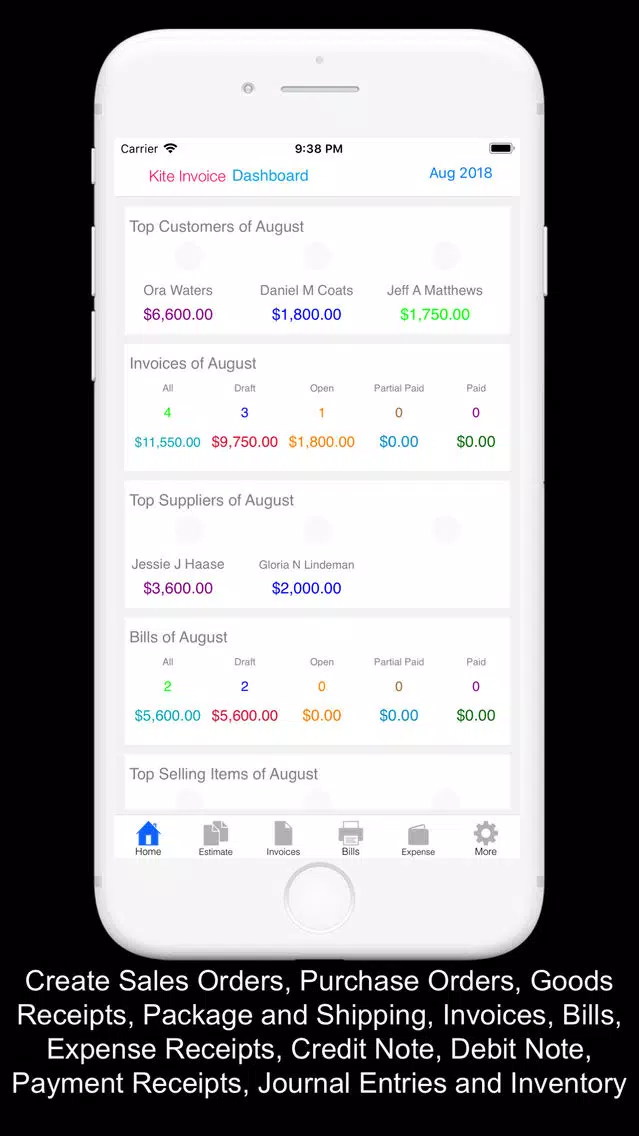 Скриншоты Kite Invoice Inventory Quotes