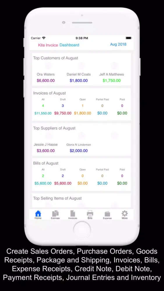تصاویر Kite Invoice Inventory Quotes