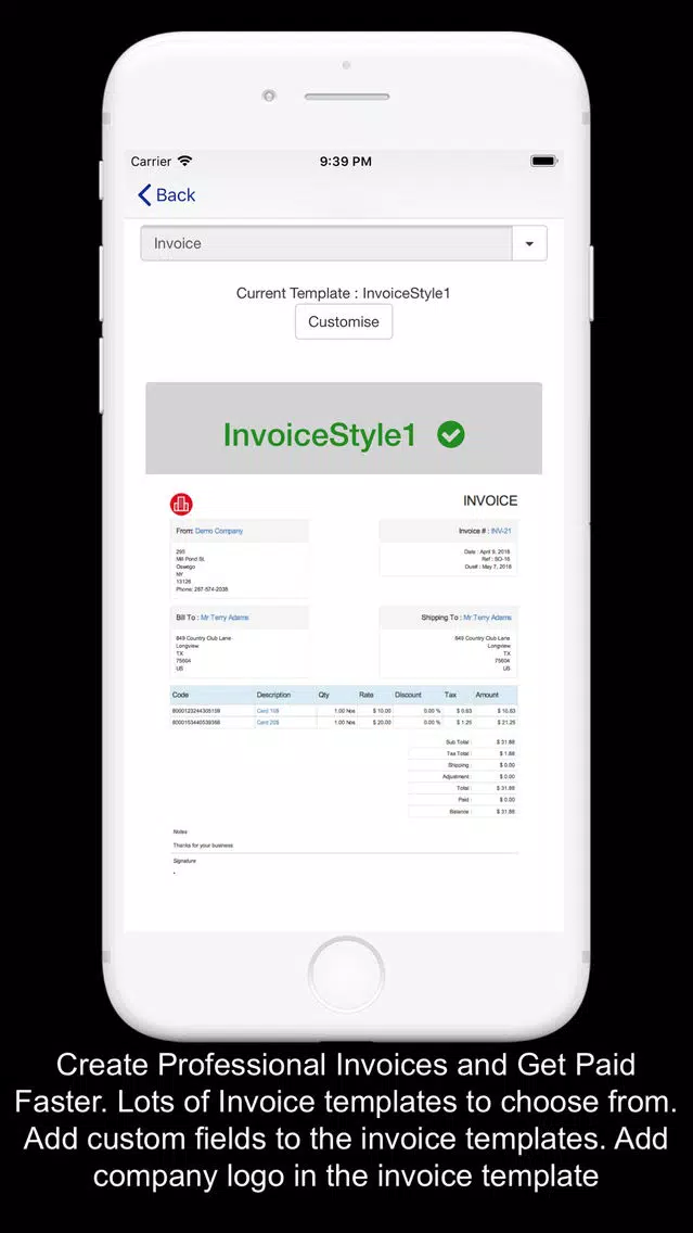 Скриншоты Kite Invoice Inventory Quotes