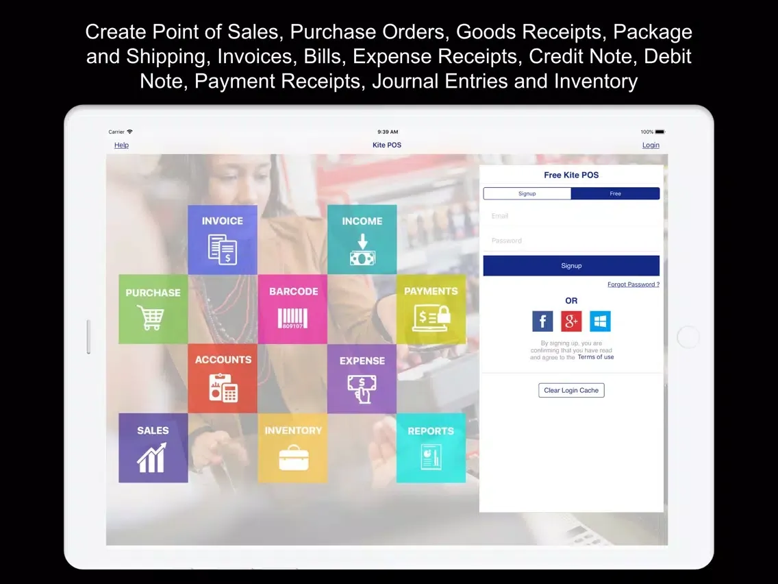 Captures d'écran de Kite POS Retail Point Of Sales iPad 