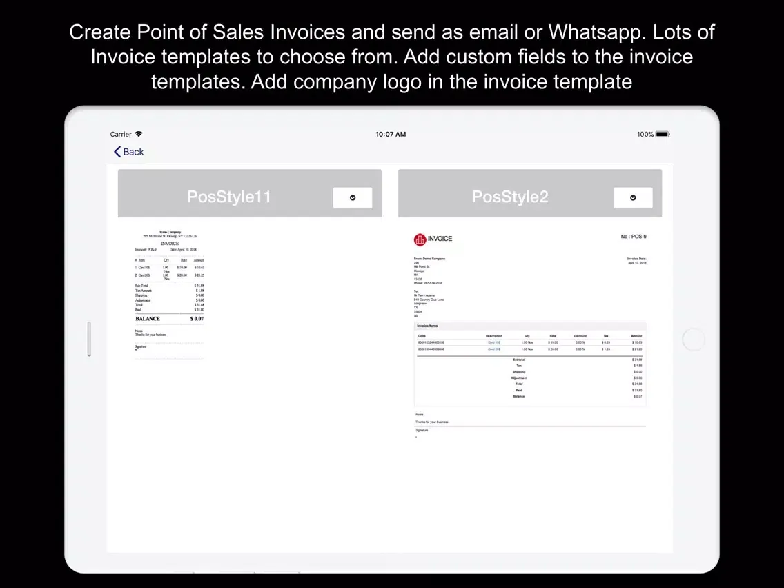 Captures d'écran de Kite POS Retail Point Of Sales iPad 