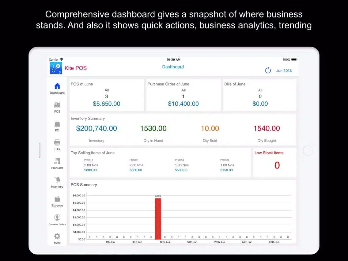Captures d'écran de Kite POS Retail Point Of Sales iPad 