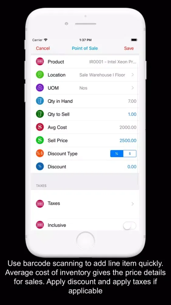 Captures d'écran de Kite POS Retail Point Of Sales