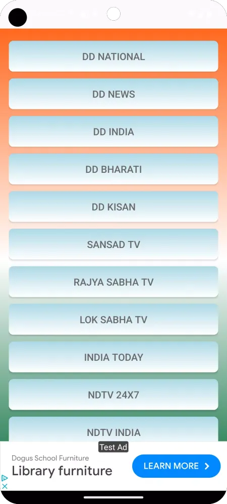 Tangkapan layar India TV Live