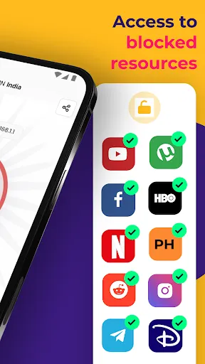 VPN India - get Indian IP 스크린샷