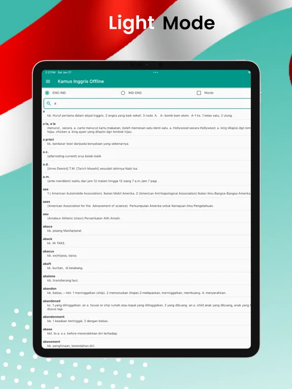 Kamus Inggris Offline iPad  स्क्रीनशॉट