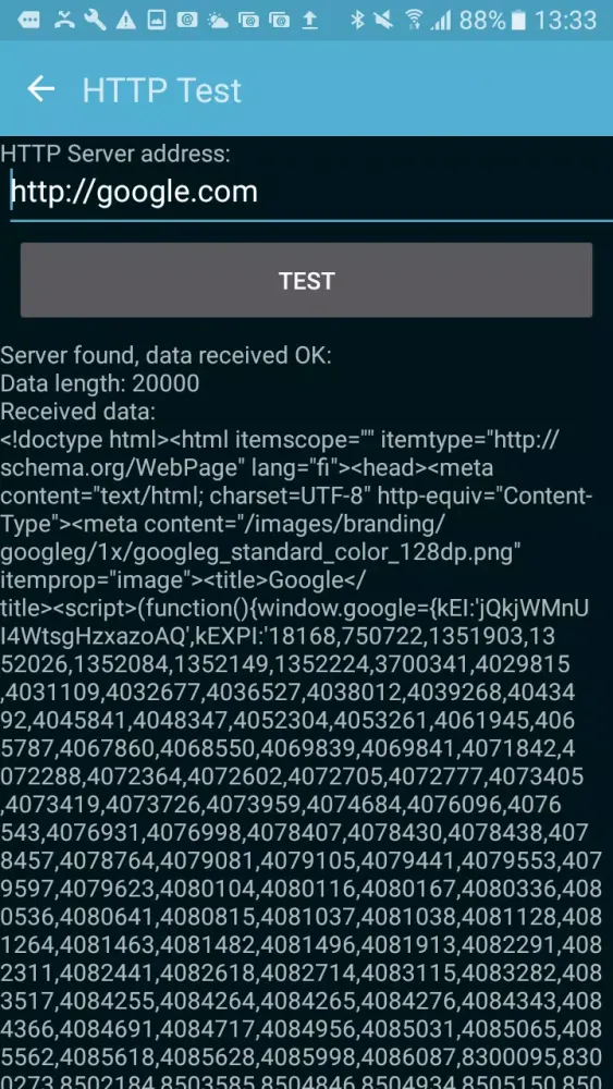 Скриншоты InetConnTest