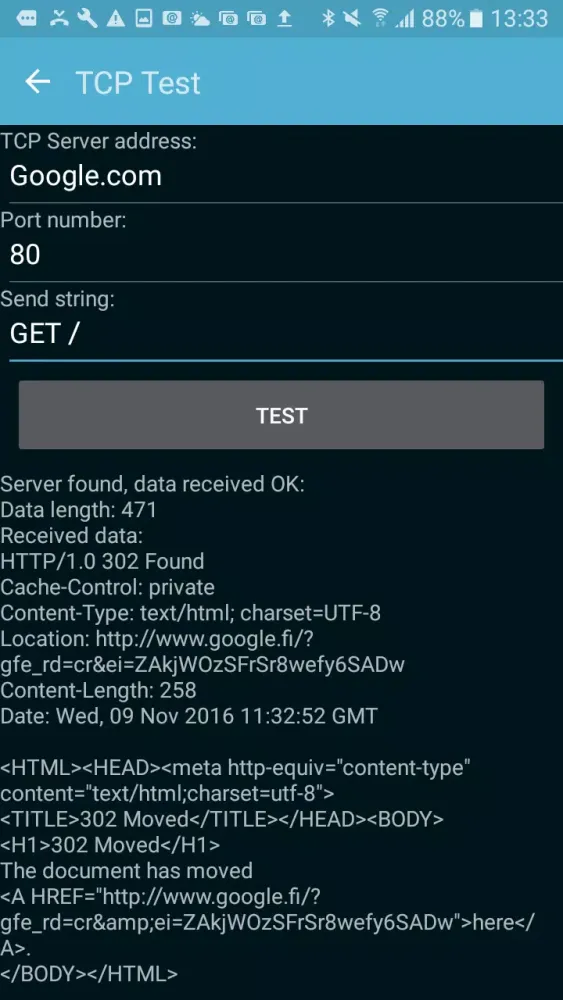 Скриншоты InetConnTest
