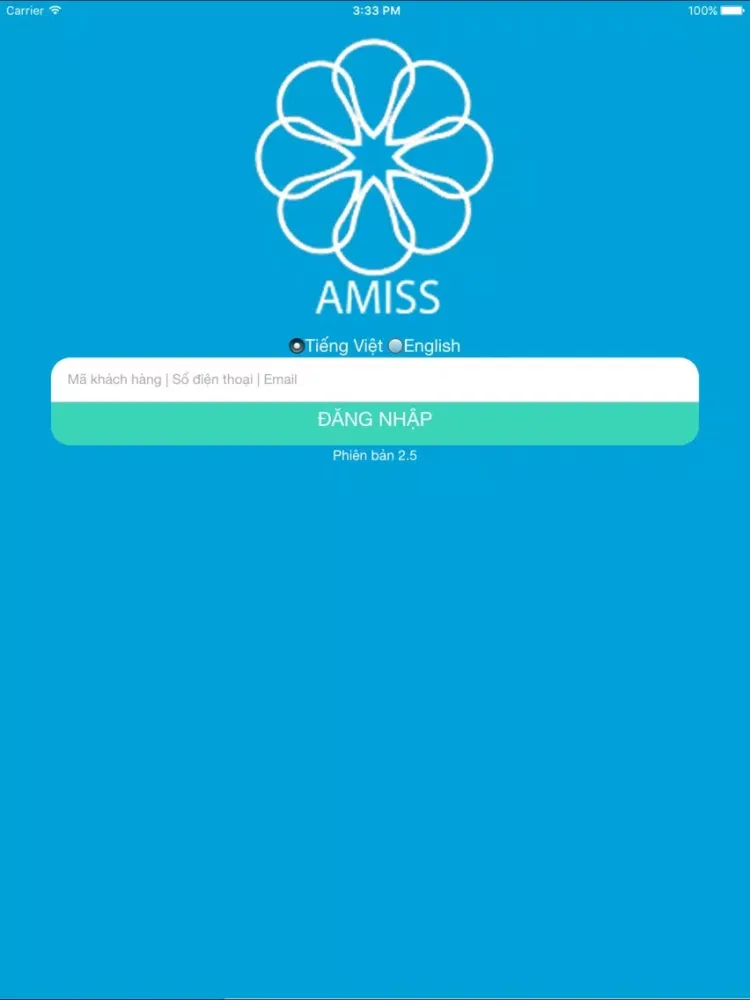 Tangkapan layar Amiss DNPC iPad 