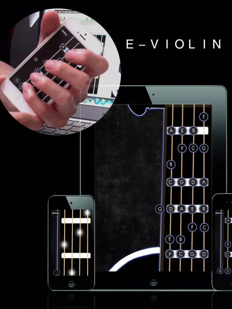 E-Violin : Playing real violin on your device iPad  스크린샷