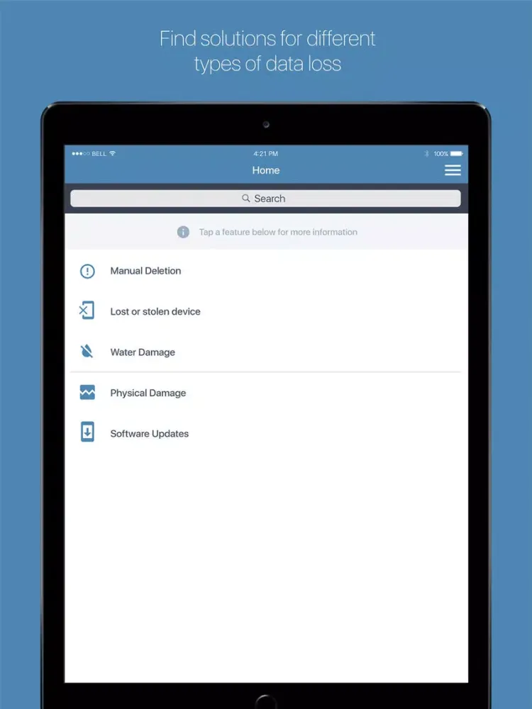 Data Rescue iPad  Ekran Görüntüleri