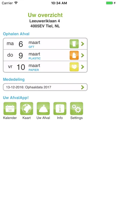 ภาพหน้าจอของ DeAfvalApp