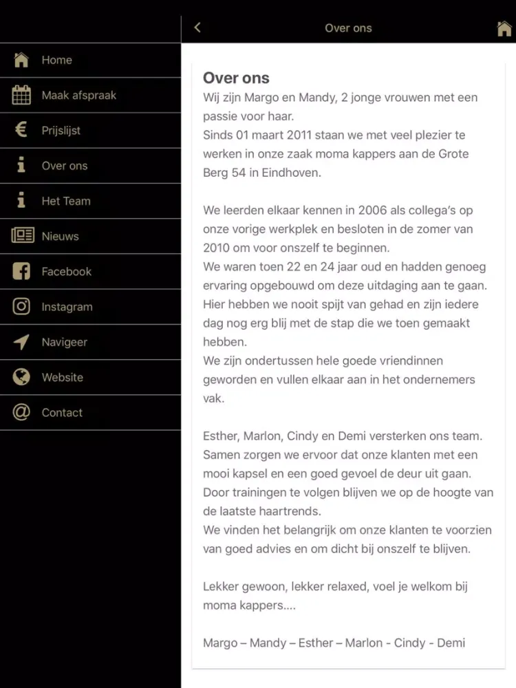 Ảnh chụp màn hình của moma kappers iPad 