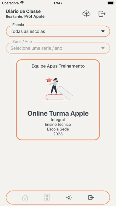 Screenshot di Apus Diário de Classe