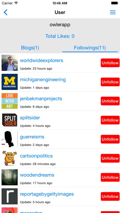 Screenshot di Owler - Tumblr Client