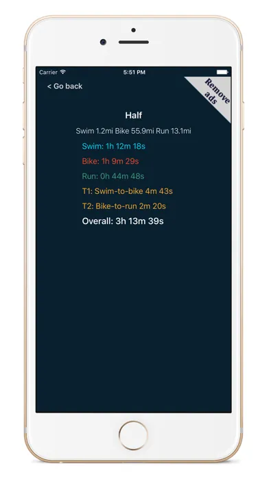 Zrzuty ekranu SBR Triathlon Calculator