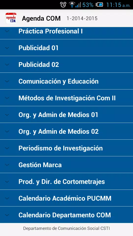 Agenda COMzrzuty ekranu aplikacji1