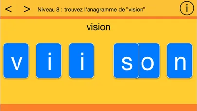 Captures d'écran de Trouvez l'anagramme