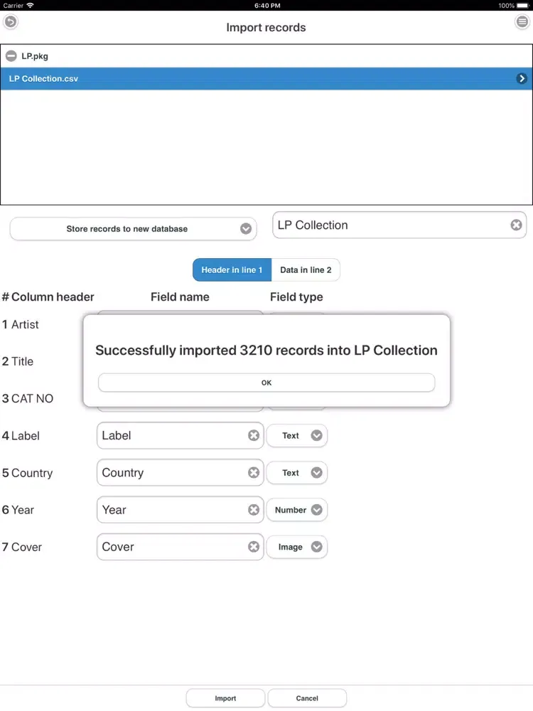 Field Database (FDB) iPad  Screenshots